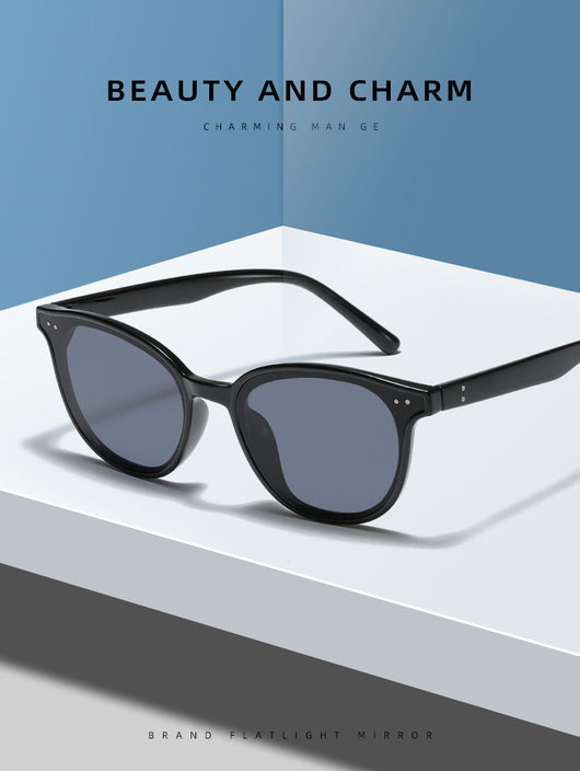 Jelly yellow frame sunglasses with green lenses, featuring a rounded cat-eye shape for UV protection and fashion. - Image 27