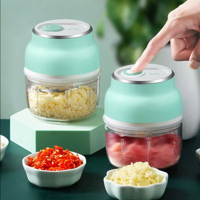 Picador Eléctrico Portátil para Ajo, Verduras y Carnes