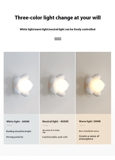 Lámpara de Pared Infantil Flor - Luz Moderna Estilo Crema para Dormitorio - Image 14