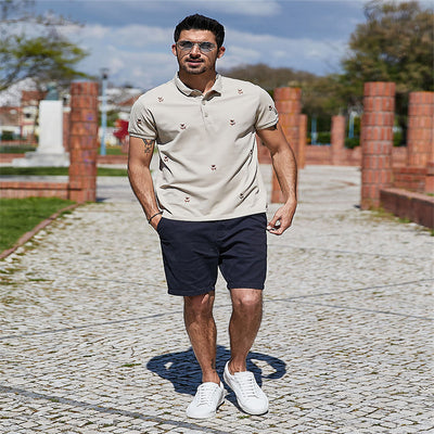 Camiseta de Algodón con Bordado Manga Corta - Image 7