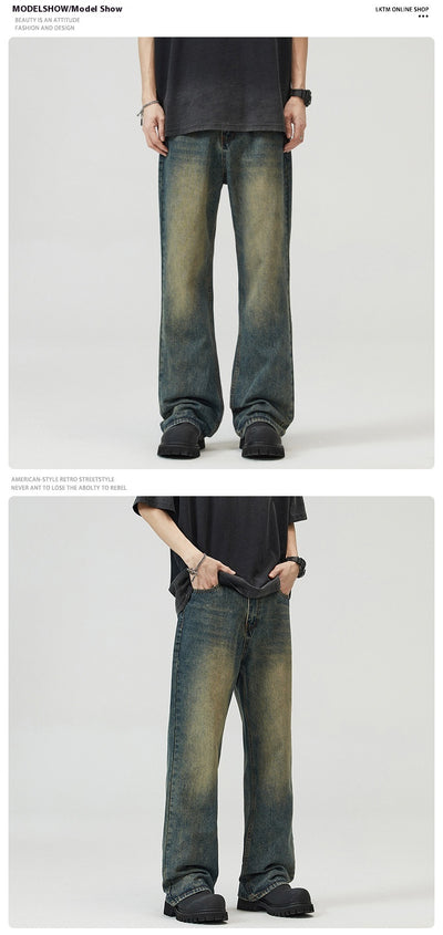 Jeans Holgados Azul Óxido Estilo Retro para Hombre - Image 8