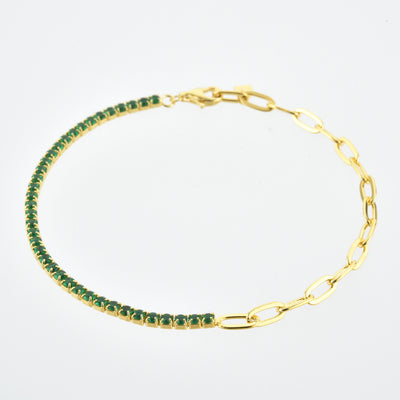 Pulsera de Plata Esterlina S925 con Piedra Verde y Detalles de Diamantes - Image 13