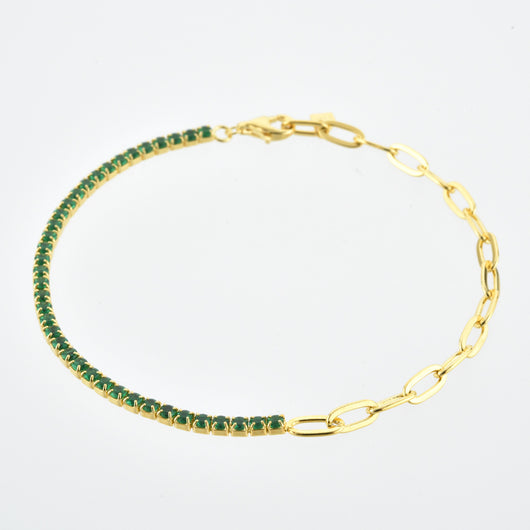 Pulsera de Plata Esterlina S925 con Piedra Verde y Detalles de Diamantes - Image 13