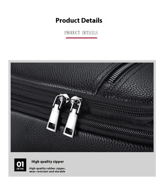 Mochila Ejecutiva de Cuero para Laptop - Estilo Profesional - Image 8