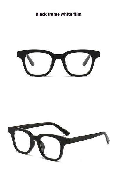 Black frame square sunglasses with light blue lenses, angled on a white background. - Image 22