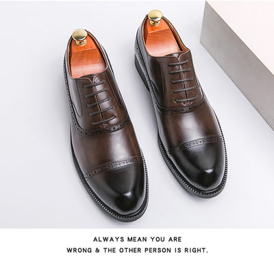 Zapatos Formales de Cuero con Punta Retro y Altura Aumentada - Image 12