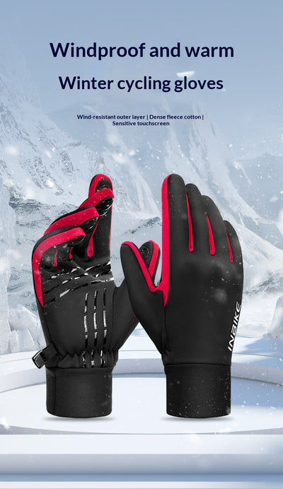 Guantes de Ciclismo con Forro Polar, Cálidos y Compatibles con Pantalla Táctil - Image 15