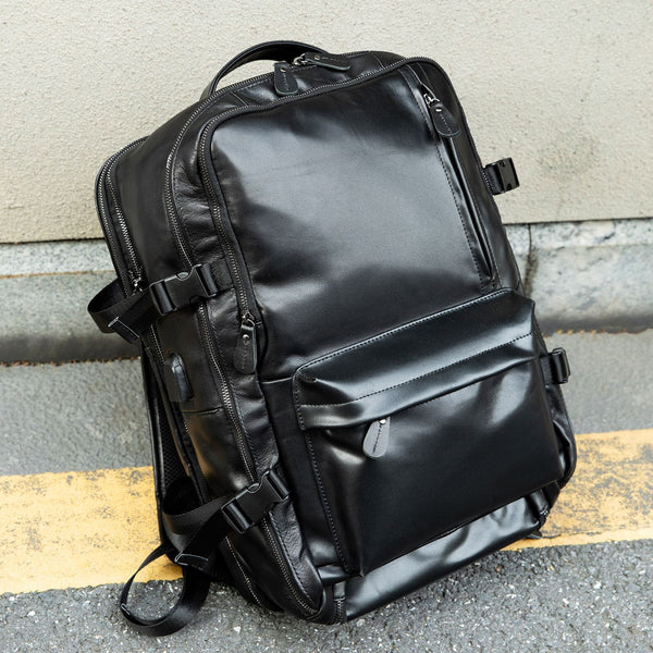 Mochila de Cuero con Gran Capacidad