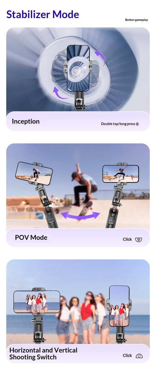Estabilizador de Smartphone con Seguimiento IA y Diseño Portátil - Image 15