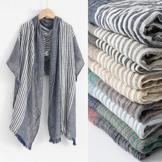Bufanda Hombre Rayas Primavera Verano - Diseño Bicolor Versátil