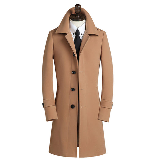 Abrigo Ejecutivo Corto Slim Fit Estilo Británico - Cortavientos de Lana para Hombre - Image 11