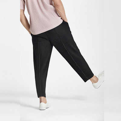 Pantalones Casuales para Hombre con Pretina Plisada y Puño Ajustable - Image 3