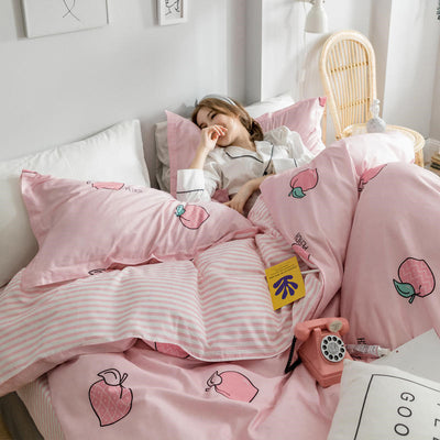 Juego de Cama Coreano Twill de 4 Piezas