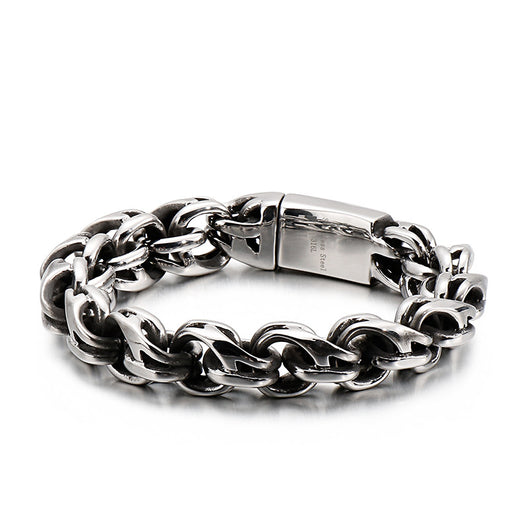 Pulsera Hoja de Acero Titanio Estilo Coreano para Hombre - Image 3