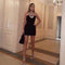 Vestido Bandage Slim Sin Mangas con Detalles Diamantados