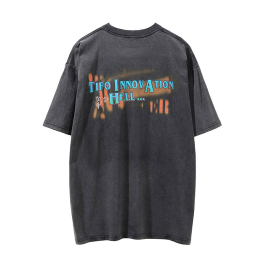 Camiseta Estampada de Manga Corta Estilo Europeo y Estadounidense para Hombre - Image 13