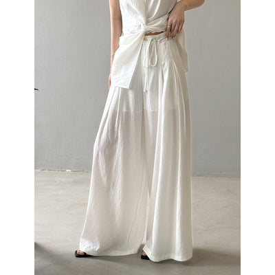 Conjunto Elegante sin Mangas: Blusa Temperamento + Pantalón Ancho Fluido - Image 6