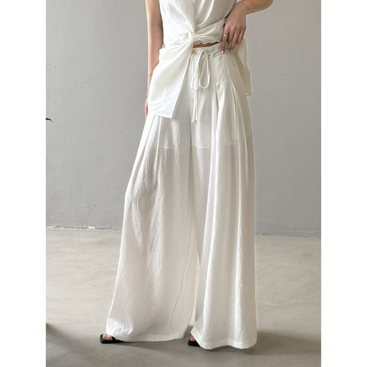 Conjunto Elegante sin Mangas: Blusa Temperamento + Pantalón Ancho Fluido - Image 6