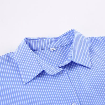 Conjunto Ejecutivo de Blusa Rayada y Pantalón para Mujer - Image 9