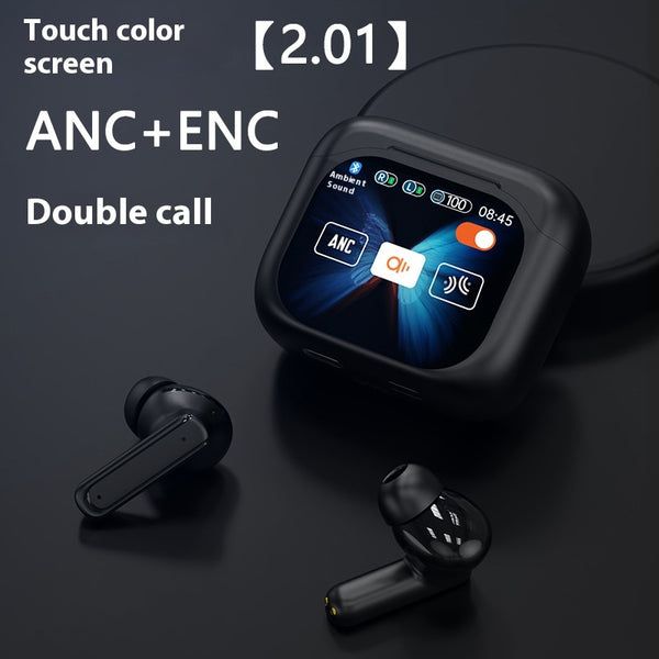 Auriculares Bluetooth In-Ear con Pantalla a Color y Cancelación de Ruido
