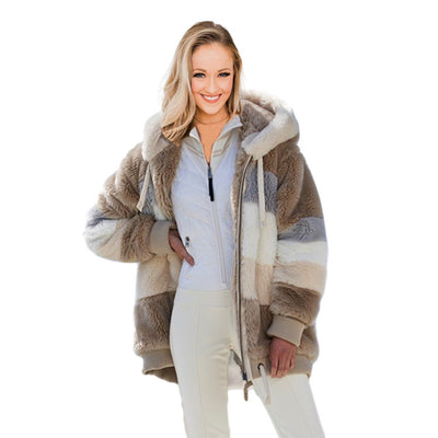 Chaqueta Hoodie Suave Oversize Multicolor para Mujer - Image 29
