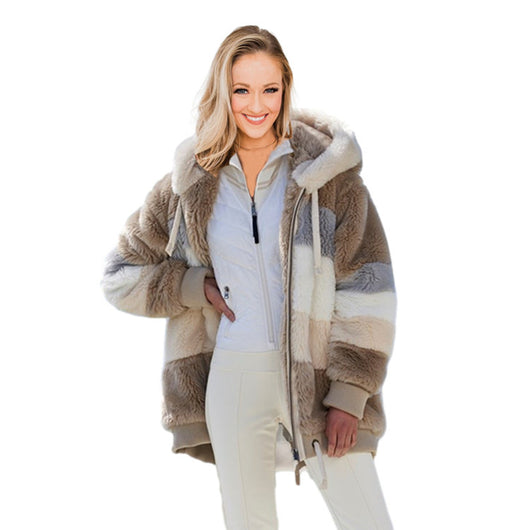 Chaqueta Hoodie Suave Oversize Multicolor para Mujer - Image 29