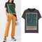 Camiseta Suelta Estampado Bailarín para Pareja - Unisex Algodón