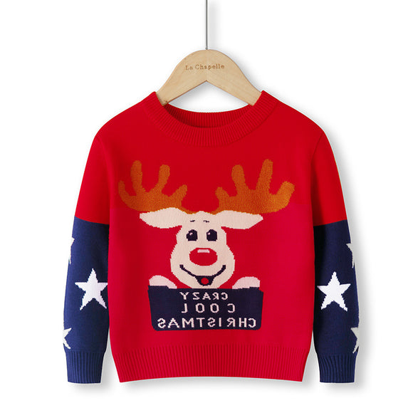Suéter Navideño Muñeco de Nieve Rojo con Estampado Infantil
