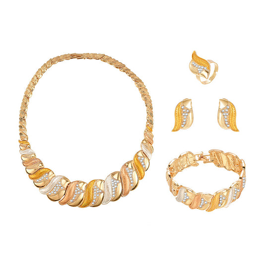 Juego de Collar y Aretes de Aleación - Conjunto Elegante de 4 Piezas - Image 3