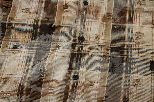 Camisa a Cuadros Suelta de Manga Larga para Hombre - Image 19