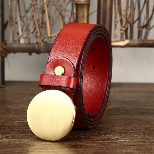 Cinturón para Hombre con Hebilla Redonda Minimalista - Image 11