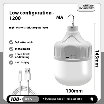 Lámpara LED Recargable para Campamento y Mercado Nocturno - Image 8
