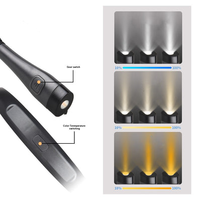 Lámpara LED Colgante Dual Blanca y Amarilla - Luz Portátil para Lectura y Estudio - Image 4