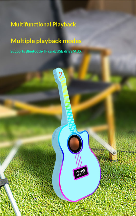 Parlante Bluetooth con Reloj Despertador y Luces Ambientales - Image 9