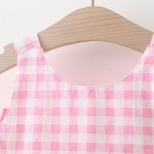 Falda Cuadrille para Niña con Sombrero de Paja Incluido - Image 2