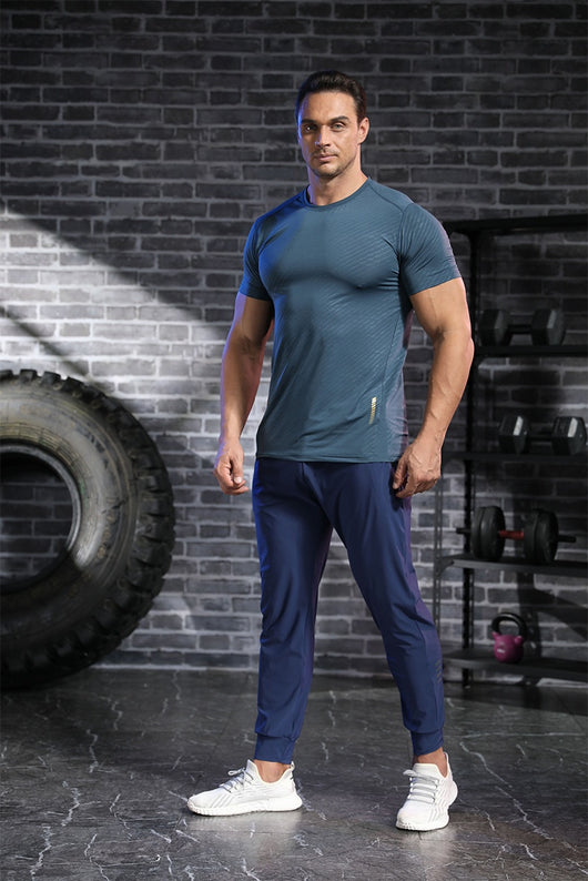 Camiseta Deportiva de Verano para Hombre - Cuello Redondo Transpirable de Secado Rápido - Image 14