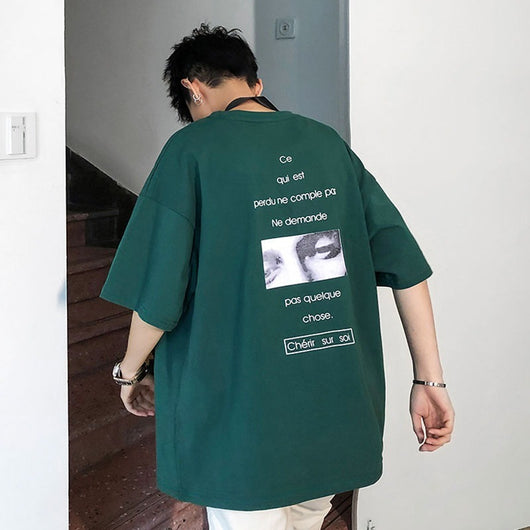 Camiseta suelta de manga corta para hombre - Image 10