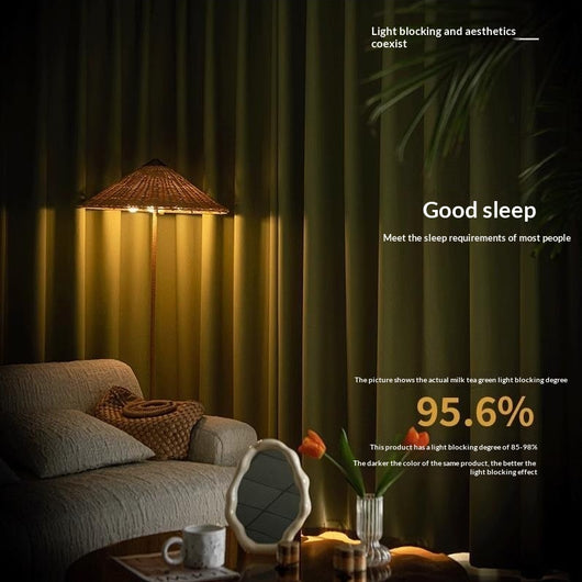 Cortinas Blackout Mira con Lunares de Algodón para Dormitorio