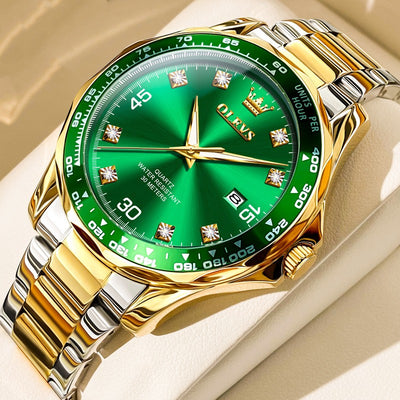 Reloj Submarino Verde Cuarzo Luminoso para Hombre - Image 3