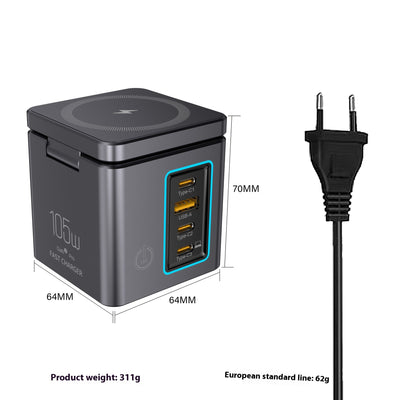 Cargador Inalámbrico Magnético 105W Multifuncional de Nitruro de Galio - Image 6
