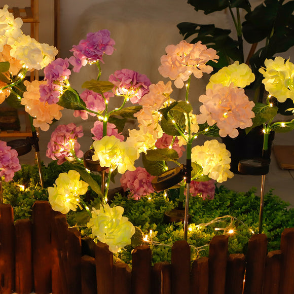 Luces Solares Decorativas para Jardín con Toma de Corriente