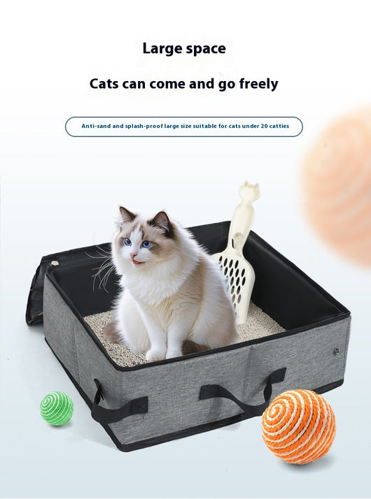 Arenero Portátil para Gatos con Tela Oxford Plegable - Image 11