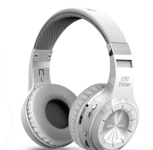 Auriculares Bluedio Blanco Plata - Sonido Premium Inalámbrico - Image 4