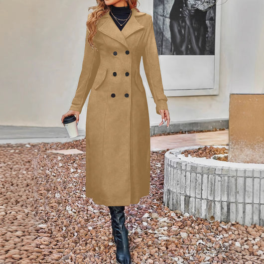 Abrigo de Solapa Cruzada para Mujer - Otoño e Invierno - Image 2