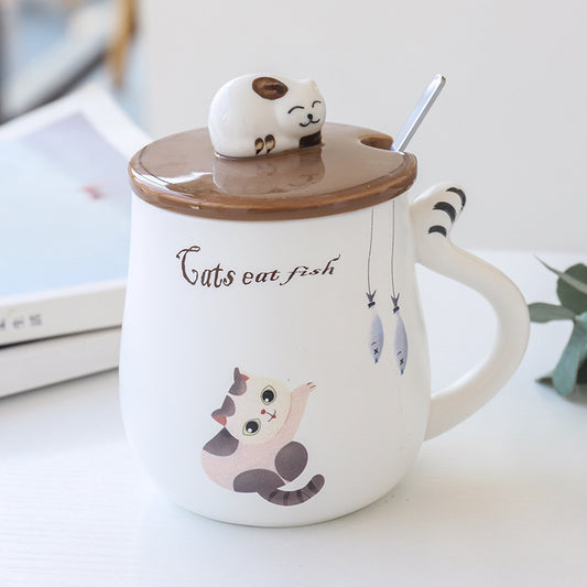 Taza Decorativa con Diseño de Gato Adorable para el Hogar - Image 2