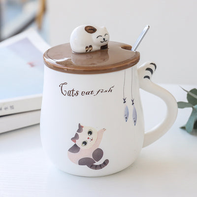 Taza Decorativa con Diseño de Gato Adorable para el Hogar - Image 2