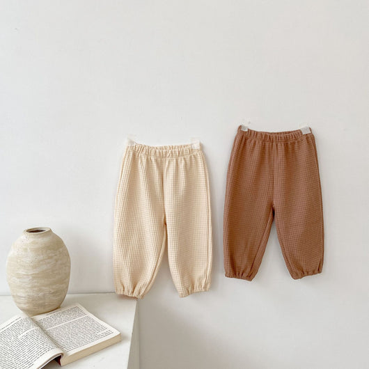 Pantalones Holgados de Algodón Acanalado para Niños