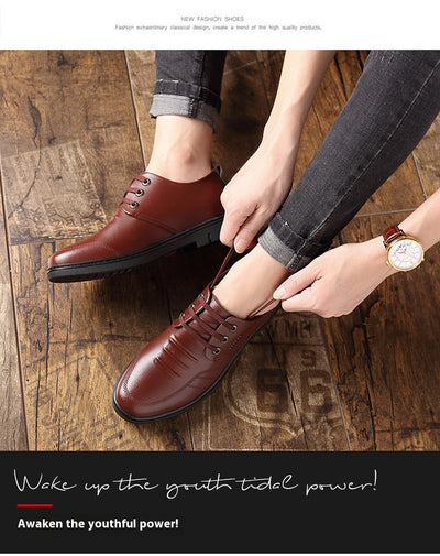 Zapatos Formales de Cuero para Hombre - Elegancia Transpirable para Negocios - Image 18