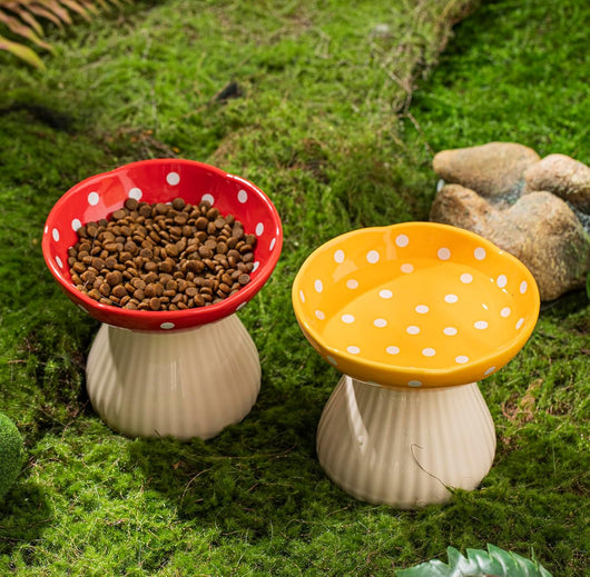 Comedero Elevado para Gatos con Diseño de Lunares y Cerámica Segura - Image 10