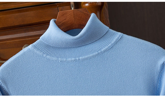 Suéter Cuello Alto para Hombre Otoño Invierno - Abrigo Interior Versátil - Image 40